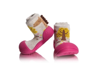 Buciki dla dziewczynki Attipas Giraffe Fuchsia