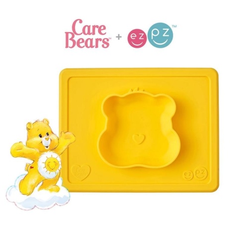 EZPZ Silikonowa miseczka z podkładką 2w1 Care Bears™ Bowl Misia Słoneczne Serce Funshine Bear żółta