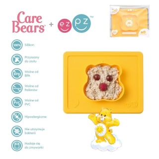EZPZ Silikonowa miseczka z podkładką 2w1 Care Bears™ Bowl Misia Słoneczne Serce Funshine Bear żółta