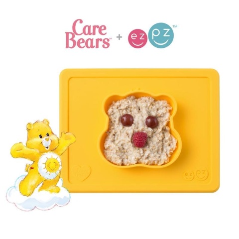 EZPZ Silikonowa miseczka z podkładką 2w1 Care Bears™ Bowl Misia Słoneczne Serce Funshine Bear żółta