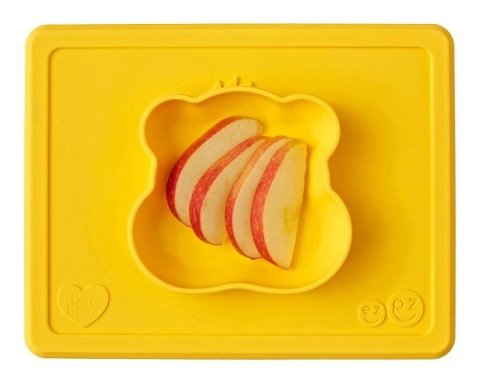 EZPZ Silikonowa miseczka z podkładką 2w1 Care Bears™ Bowl Misia Słoneczne Serce Funshine Bear żółta