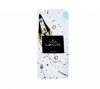 LULLALOVE Otulacz muślinowy 100x100 SPACE