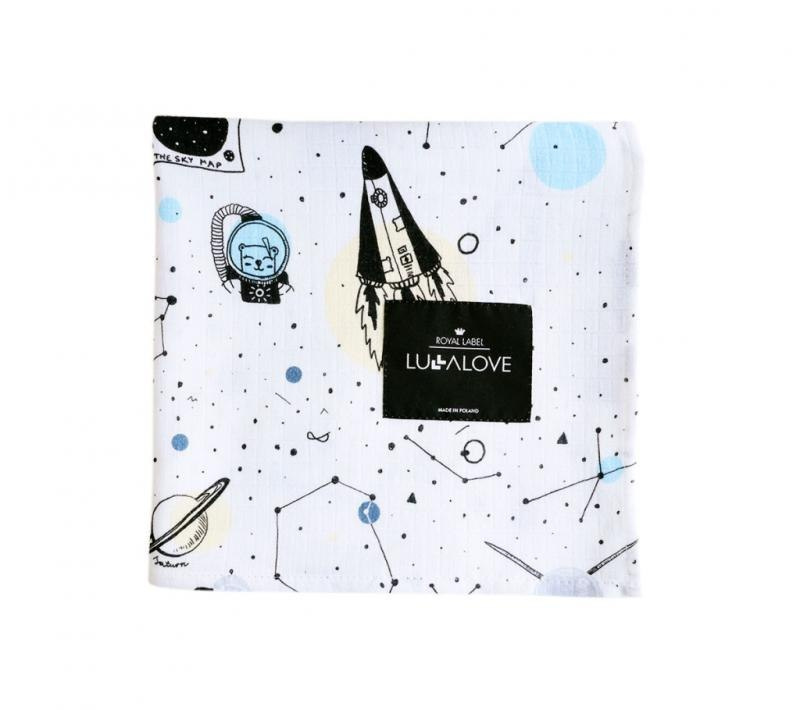 LULLALOVE Otulacz muślinowy 100x100 SPACE LULLALOVE Otulacz muślinowy 100x100 SPACE