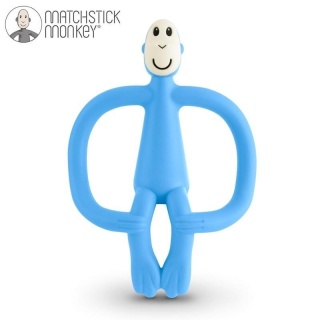 Gryzak masujący ze szczoteczką Light Blue Matchstick Monkey