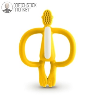 MATCHSTICK MONKEY Gryzak Masujący ze Szczoteczką Yellow