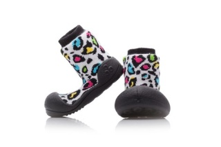 Buciki Attipas Animal Leopard Black
