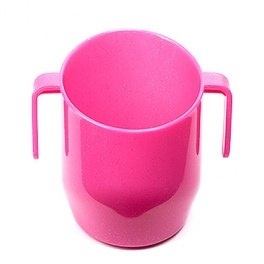 DOIDY CUP Kubeczek do picia fuksja z brokatem