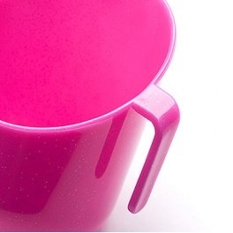 DOIDY CUP Kubeczek do picia fuksja z brokatem