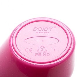 DOIDY CUP Kubeczek do picia fuksja z brokatem