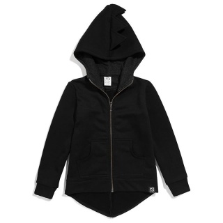 Kukukid Bluza DINO HOODIE COTTON BLACK