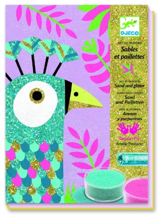 DJECO Zestaw artyst. z piaskami i brokatem 6-11 lat