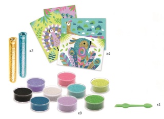 DJECO Zestaw artyst. z piaskami i brokatem 6-11 lat