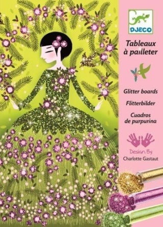 DJECO Zestaw artystyczny z brokatem SUKNIE 7-13 lat