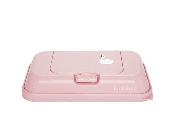 FUNKYBOX Pojemnik na Chusteczki To Go, Pink Swan FUNKYBOX Pojemnik na Chusteczki To Go, Pink Swan