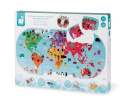 JANOD Puzzle do kąpieli Mapa świata 28 elementów 3+