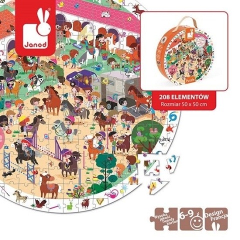 JANOD Puzzle obserwacyjne w walizce Stadnina