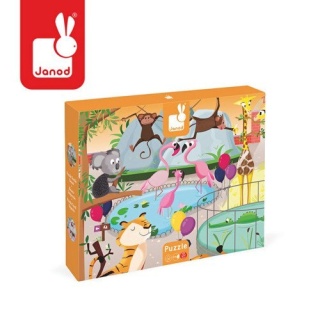 Puzzle sensoryczne Janod Wycieczka do zoo - 20 elementów