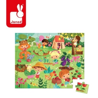 JANOD Puzzle w walizce Ogród 36 elementów 4+