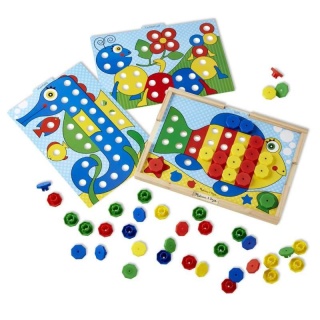 MELISSA&DOUG Dopasuj i łącz – Edukacyjna mozaika do nauki kolorów