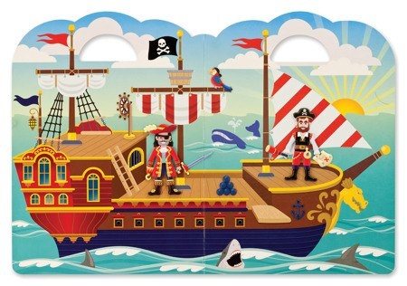 MELISSA&DOUG Naklejki wypukłe wielorazowe – Piraci