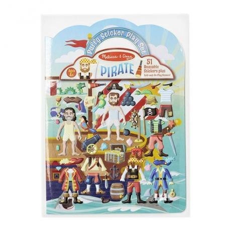MELISSA&DOUG Naklejki wypukłe wielorazowe – Piraci