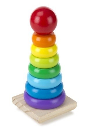 MELISSA&DOUG Piramidka drewniana z krążkami