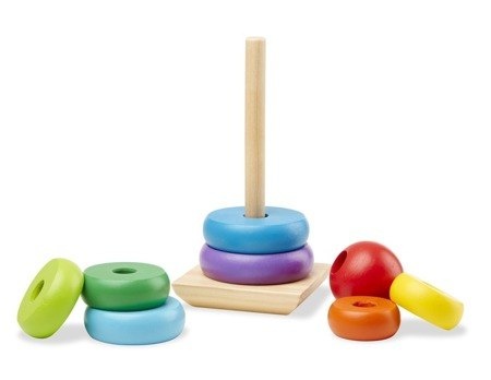 MELISSA&DOUG Piramidka drewniana z krążkami