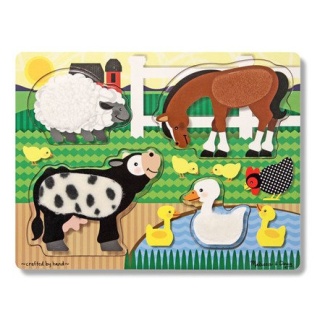 MELISSA&DOUG Puzzle Dotknij Poczuj Farma