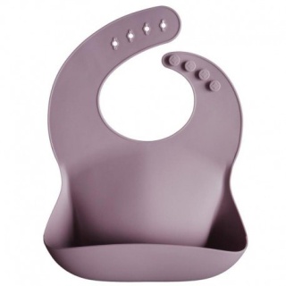 MUSHIE Śliniak silikonowy Pale Mauve