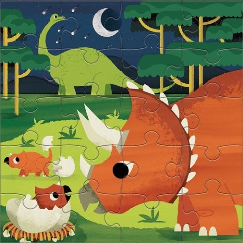Mudpuppy Puzzle magnetyczne Dinozaury 4+