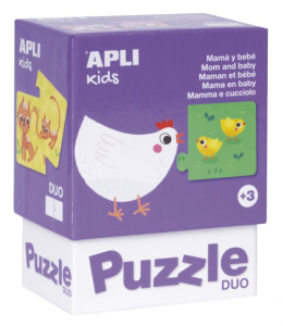 APLI KIDS Puzzle dwuczęściowe - Mamy i ich dzieci 3+
