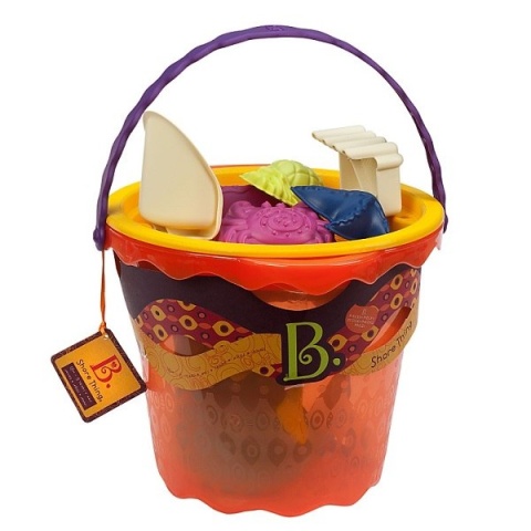 B.Toys Shore Thing – wielkie wiadro z akcesoriami – pomarańczowe