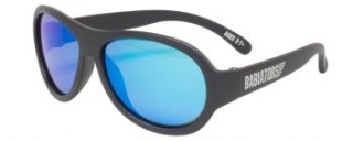 BABIATORS 3-5 lat Aviator Black Ops Black with Blue Lenses z polaryzacją i etui