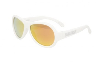 BABIATORS 0-2 lata Aviator Wicked White with Orange Lenses z polaryzacją i etui