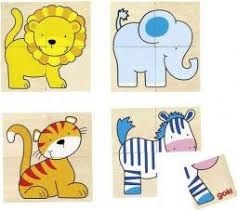 Puzzle GOKI kostki z dzikimi zwierzętami