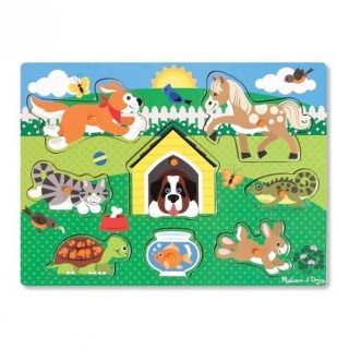 MELISSA&DOUG Drewniana układanka – Zwierzęta domowe