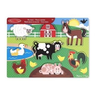MELISSA&DOUG Drewniane puzzle – układanka – Farma