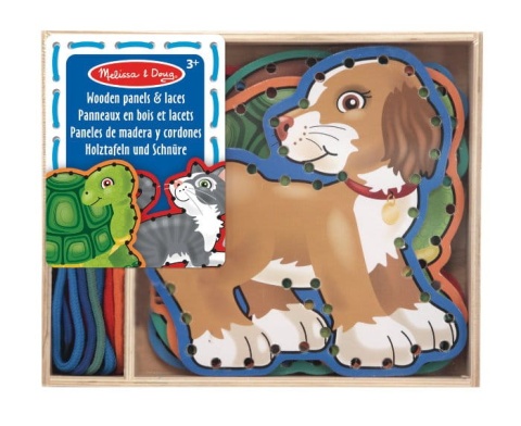 MELISSA&DOUG Drewniana sznurowanka Zwierzęta domowe