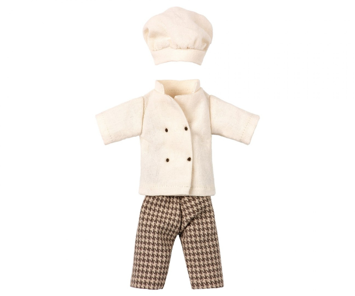 Maileg Ubranko Taty Kucharz - Chef clothes for mouse Maileg Ubranko Taty Kucharz - Chef clothes for mouse