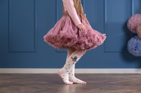 Kolorowe podkolanówki Balerina Manufaktura Falbanek