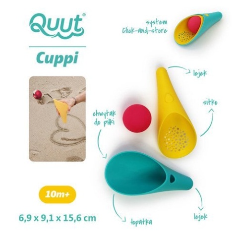QUUT Zestaw 2 łopatek wielofunkcyjnych z piłeczką CUPPI