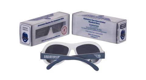 BABIATORS Okulary przeciwsłoneczne 0-2 lata Two Tone Aviator: Nautical Navy BABIATORS Okulary przeciwsłoneczne 0-2 lata Two Tone Aviator: Nautical Navy