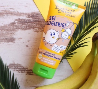 DRESDNER ESSENZ BĄDŹ CIEKAW! Żel do mycia 3w1 o słodkim zapachu bananów 200ml