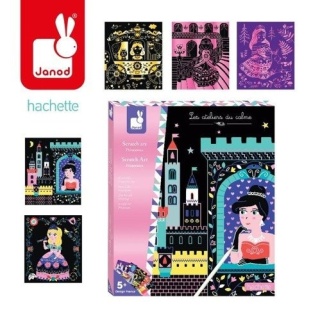 Zestaw kreatywny do zdrapywania Księżniczki Janod