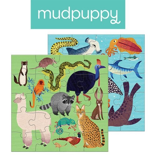 MUDPUPPY Puzzle magnetyczne Zwierzęta lądowe i wodne 4+ MUDPUPPY Puzzle magnetyczne Zwierzęta lądowe i wodne 4+