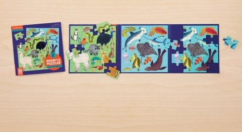 MUDPUPPY Puzzle magnetyczne Zwierzęta lądowe i wodne 4+