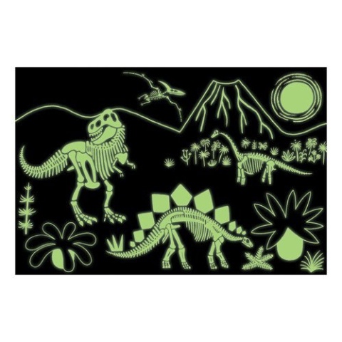 MUDPUPPY Puzzle świecące w ciemności Dinozaury 100 elementów 5+