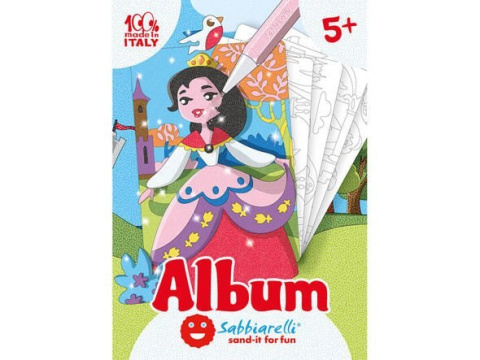 SABBIARELLI Album do Kolorowania Magicznym Piaskiem, Księżniczki, 5l+