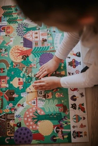 JANOD Puzzle obserwacyjne w walizce Baśnie 24 elementy 3+ JANOD Puzzle obserwacyjne w walizce Baśnie 24 elementy 3+