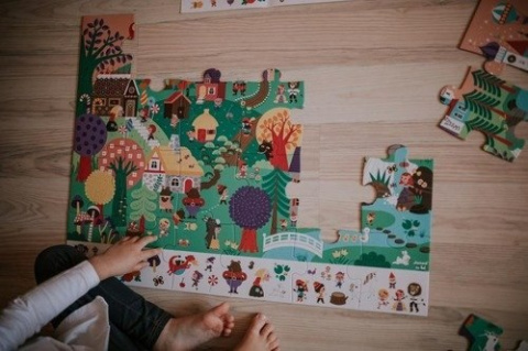 JANOD Puzzle obserwacyjne w walizce Baśnie 24 elementy 3+ JANOD Puzzle obserwacyjne w walizce Baśnie 24 elementy 3+